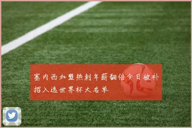 塞内西加盟热刺年薪翻倍今日被补招入选世界杯大名单