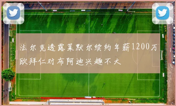 法尔克透露莱默尔续约年薪1200万欧拜仁对布阿迪兴趣不大
